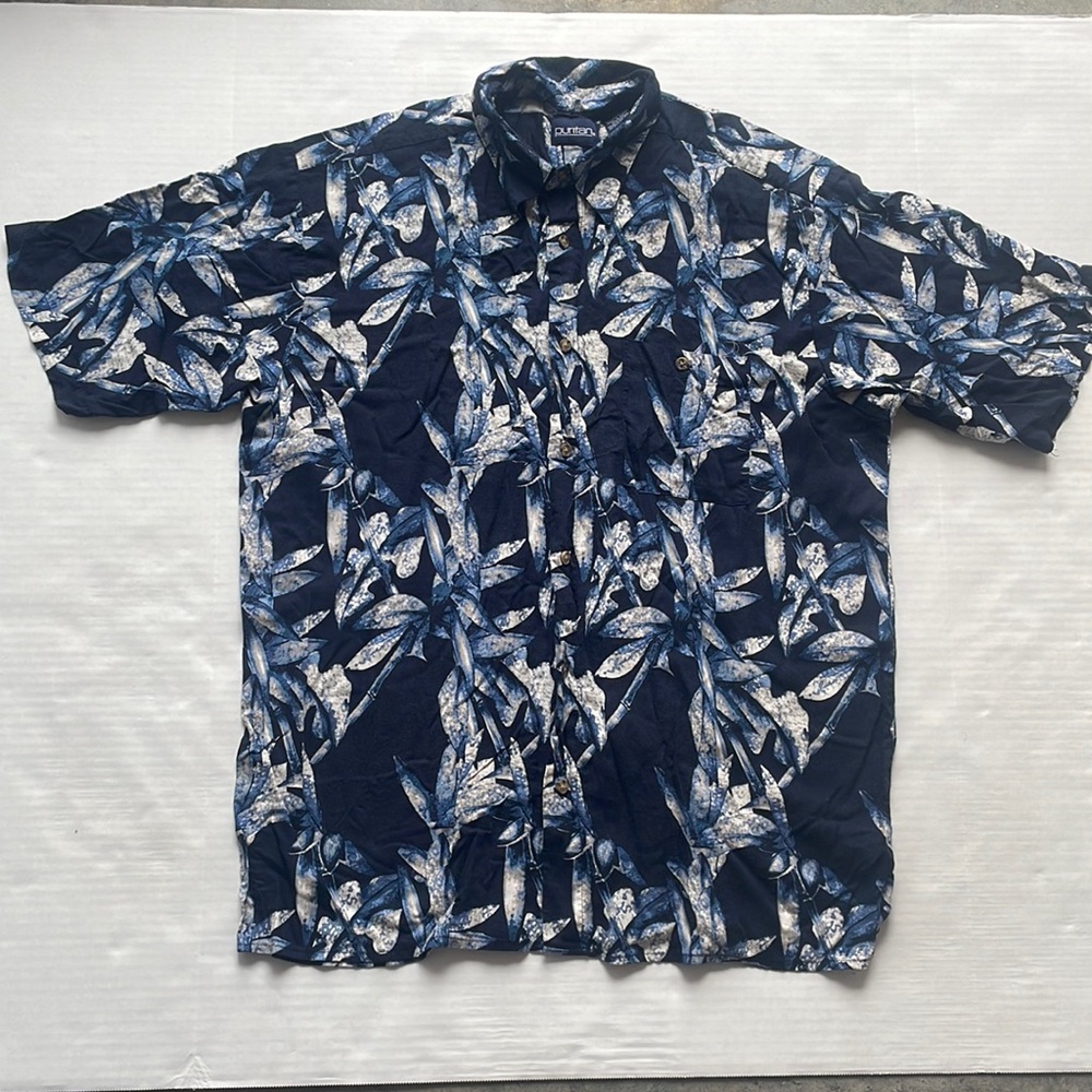 Puritan Blue Coral Button Down Shirt